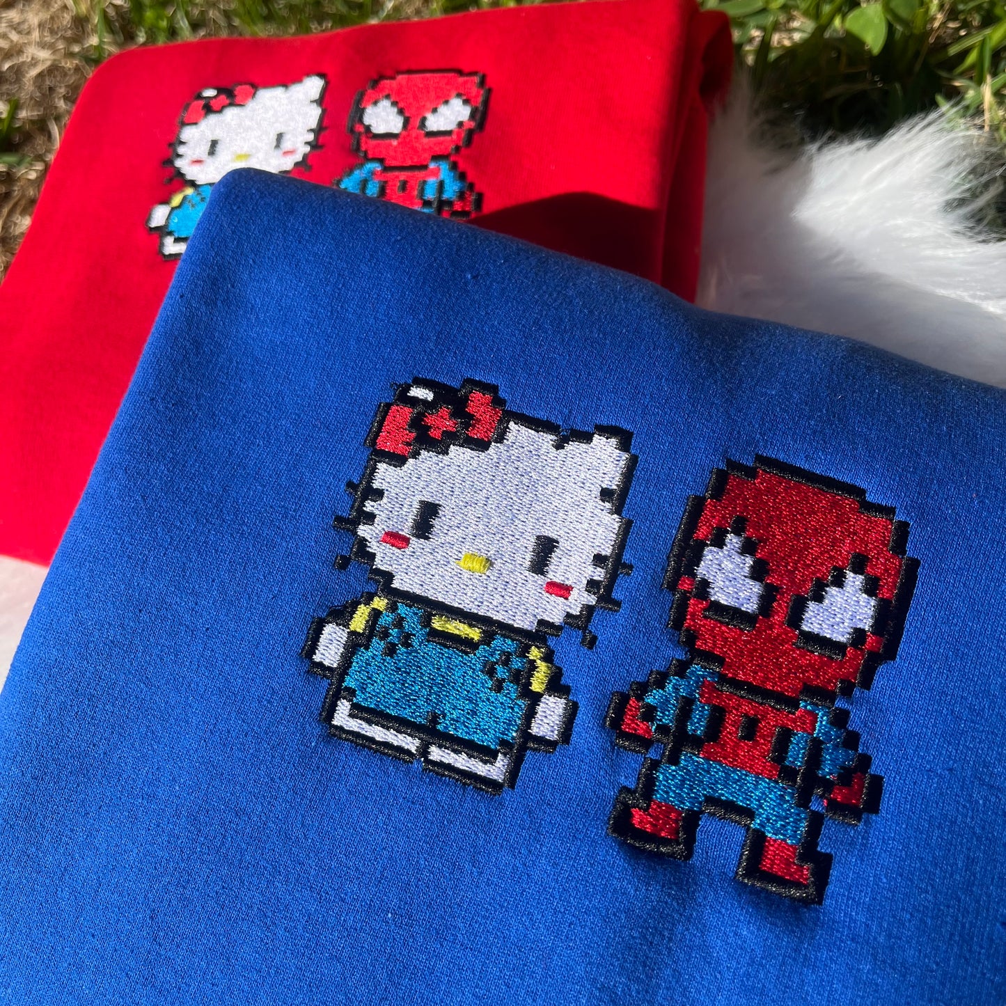 SP Kitty Pixel Inspired Embroidered Crewneck