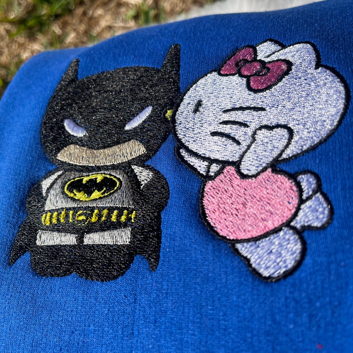 Bat Kitty Embroidered Crewneck